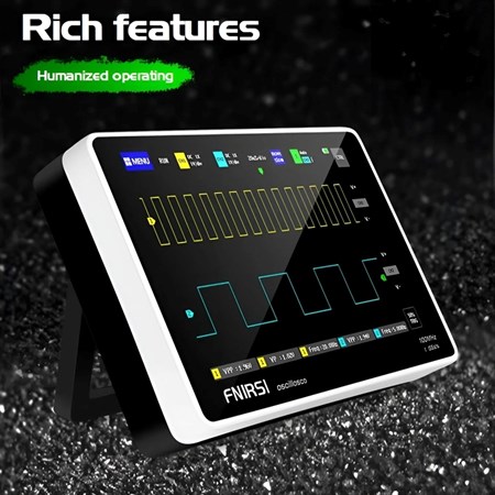 FNIRSI 1013D oscilloscope with 7'' TFT LCD touch display