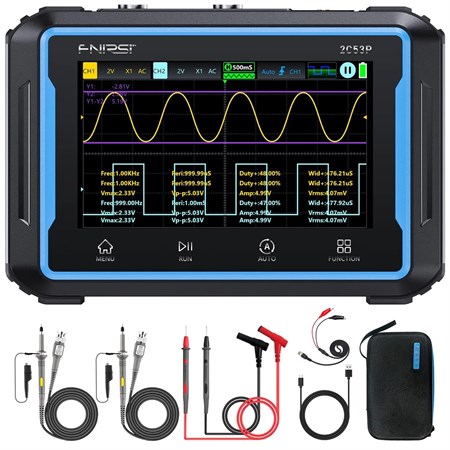 Oscilloscope, function generator and multimeter FNIRSI 2C53P, 50MHz