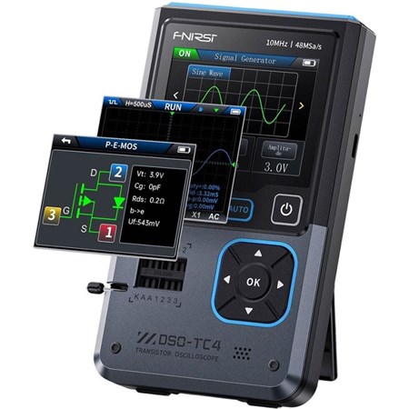 Oscilloscope, function generator and component tester FNIRSI DSO-TC4
