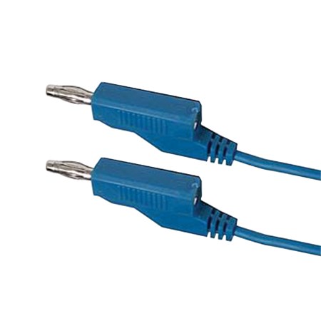Connecting cable 0.35mm2 / 1m with bananas blue HADEX N531