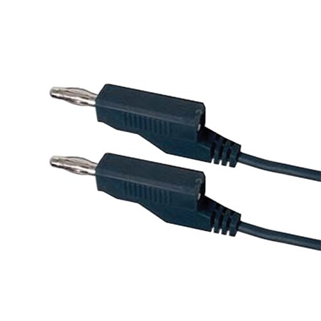 Connecting cable 0.35mm2 / 1m with bananas black HADEX N536