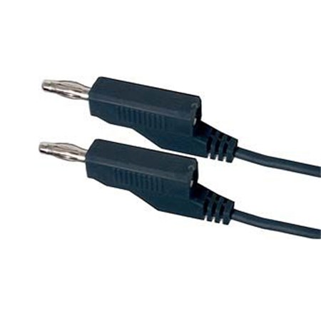 Connecting cable 0.35mm2/ 0,5m with bananas black HADEX N533