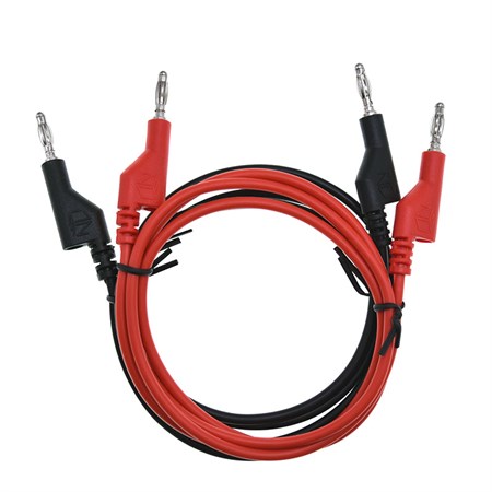 Connecting cable 0.35mm2 / 1m with bananas red, black GETI GT-L01