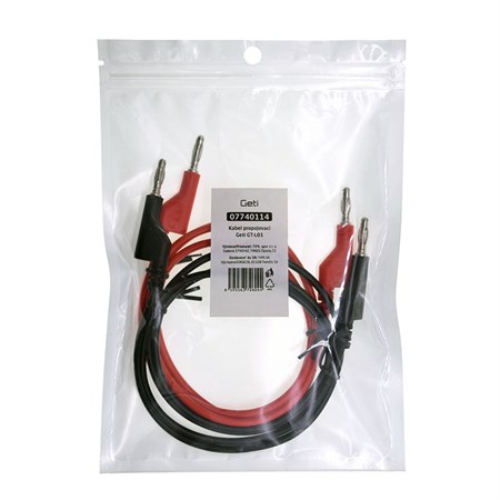 Connecting cable 0.35mm2 / 1m with bananas red, black GETI GT-L01
