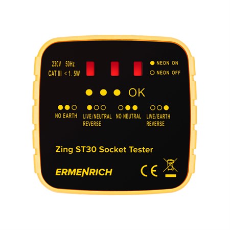 Tester zásuvek ERMENRICH Zing ST30