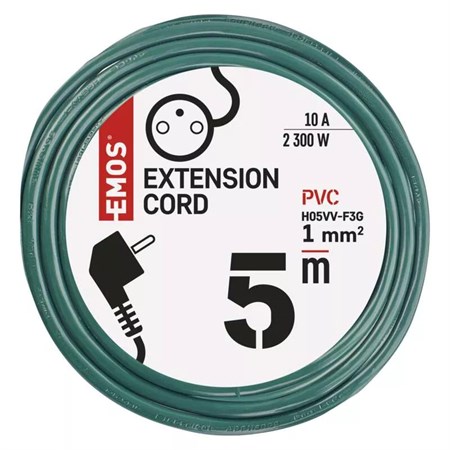 Extension cable 1 socket 5m EMOS P0115Z