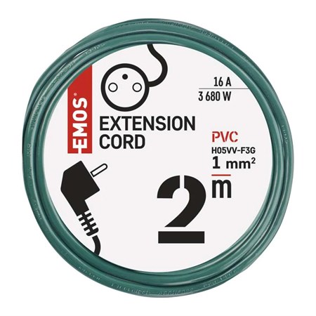 Extension lead 1 socket 2m EMOS P0112Z