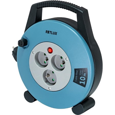 Extension cable on drum - 3 sockets 10m RETLUX RPC 54