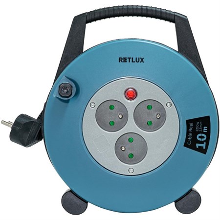 Extension cable on drum - 3 sockets 10m RETLUX RPC 54