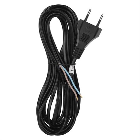 Power cord PVC 2x0,75mm 5m black