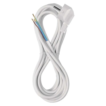 Power cord PVC 3x1,0mm 5m white