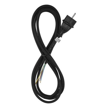 Power cord rubber 3x1,0mm2 3m black  EMOS