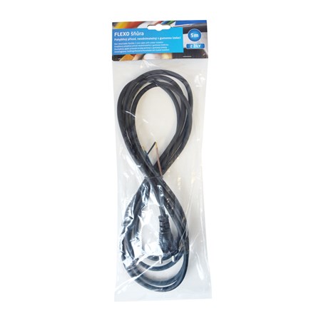 Power cord rubber 2x1,5mm2 5m black