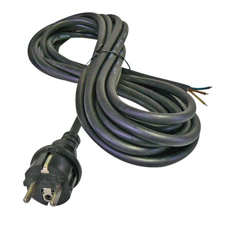 Power cord rubber 3x1,0mm2 5m black  GETI