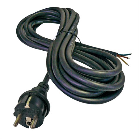 Power cord rubber 3x1,5mm2 3m black  GETI