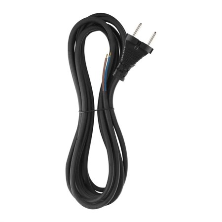 Flexo cord rubber/neoprene 2x1.0mm2 5m black EMOS S03050N