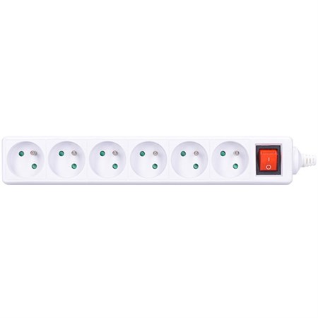 Socket SOLIGHT PZ18 6 sockets with switch
