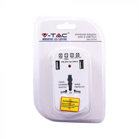 Travel adapter V-TAC 8704 universal