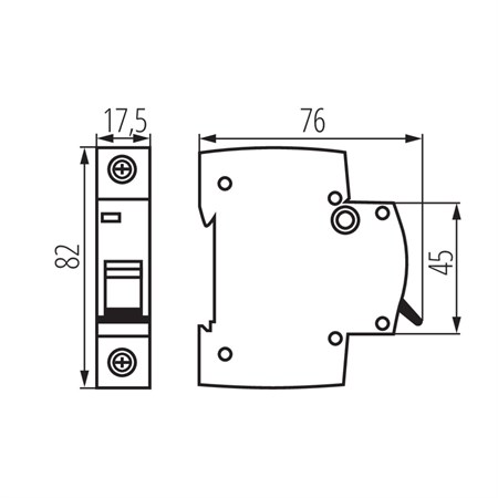Circuit breaker 10A KANLUX KMB6-B10/1 23141