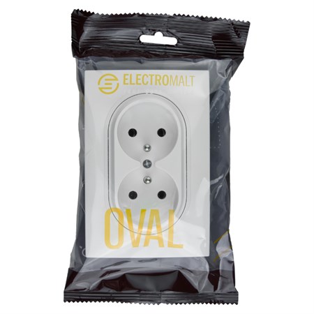 Double socket ELECTROMALT OVA1029W OVAL