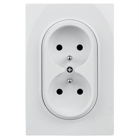 Double socket ELECTROMALT OVA1029W OVAL