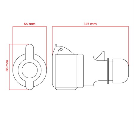 Socket DPM 4p 16A 400V IP44 WS-GP-4-16A