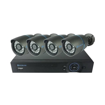 Camera set SECURIA PRO A4CHV1 800 TVL 4CH DVR + 4x IR CAM analog