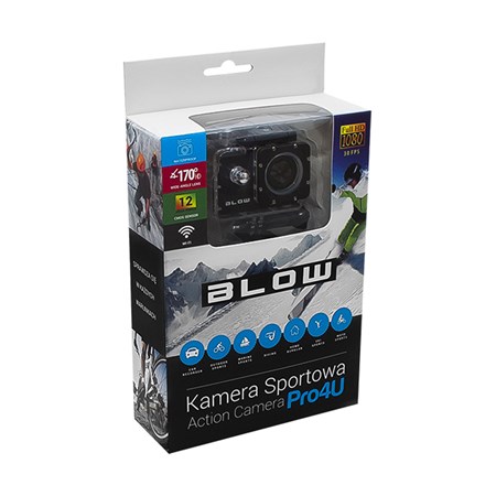 Action Camera Full HD 1080p LCD 1.5'', WiFi, waterproof 30m BLOW PRO4U - II. quality
