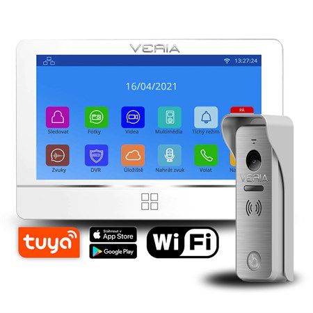 Videotelefon VERIA 8277B-W White + VERIA 831 WiFi Tuya