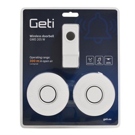 Wireless doorbell GETI GWD205W set