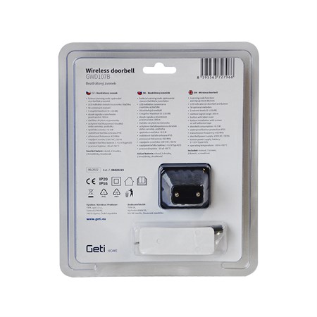 Wireless doorbell GETI GWD107B