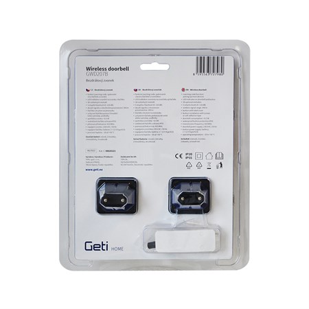 Wireless doorbell GETI GWD207B set