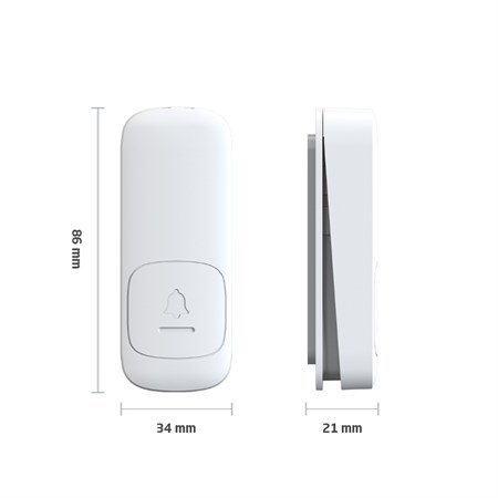 Wireless doorbell GETI GWDK108W kinetic