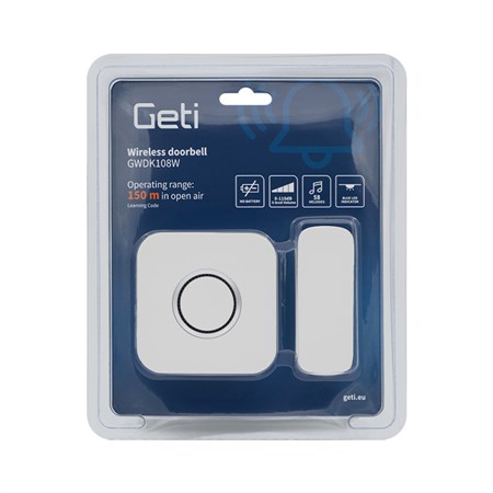 Wireless doorbell GETI GWDK108W kinetic