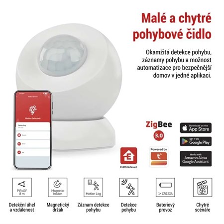 GoSmart PIR sensor (motion sensor) EMOS H5024 IP20, ZigBee