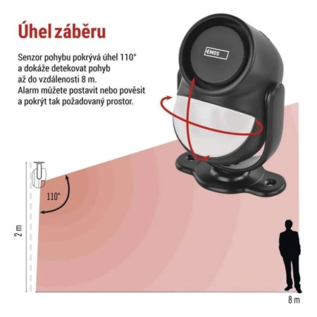 Alarm with motion sensor EMOS EM-125L PROTECTOR