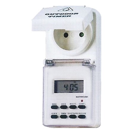 Digital timer 7-day outdoor, french socket