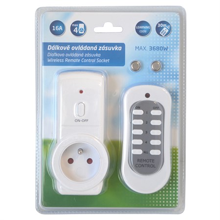 Remote controled socket TIPA 1+1 (3680W)