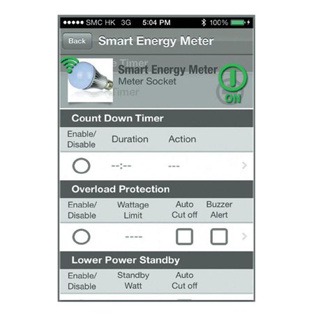 Měřič spotřeby a spínací zásuvka pro iOS a Android Voltcraft SEM-3600BT