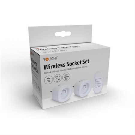 Wireless sockets SOLIGHT DY08 2+1