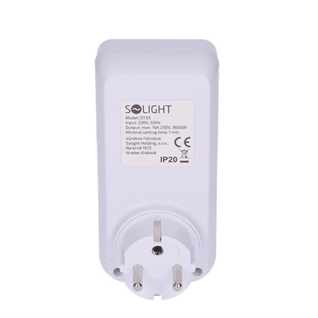 Switch socket SOLIGHT DT33 digital weekly