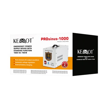 Backup power supply KEMOT PROsinus-1000 700W 12V White