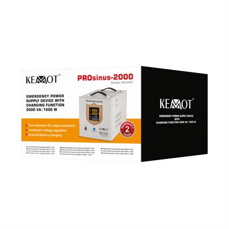 Backup power supply KEMOT PROsinus-2000 1200W 12V White