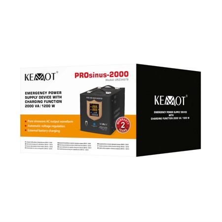 Zdroj záložný KEMOT PROsinus-2000 1200W 12V Black