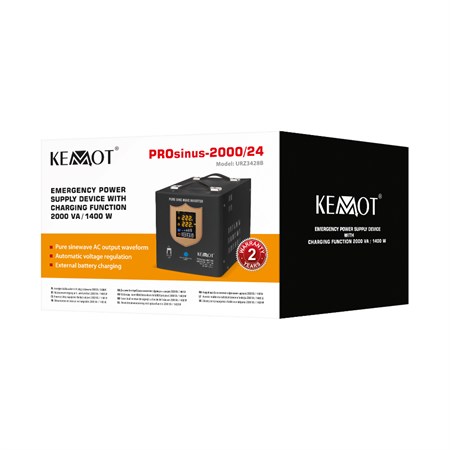 Zdroj záložný KEMOT PROsinus-2000/24 1400W 24V Black