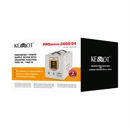 Backup power supply KEMOT PROsinus-2600/24 1800W 24V White