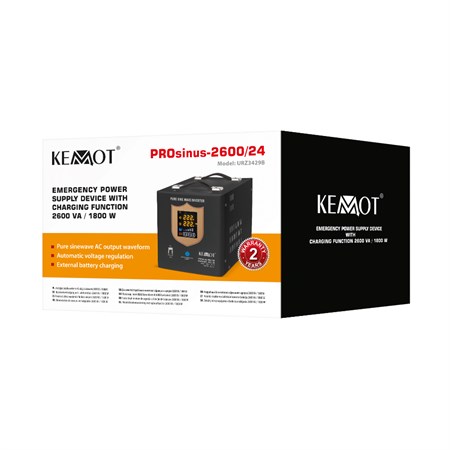 Zdroj záložný KEMOT PROsinus-2600/24 1800W 24V Black
