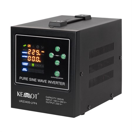 Backup power supply KEMOT PROsinus-800-LFP4 12V 230V 800VA 500W Black