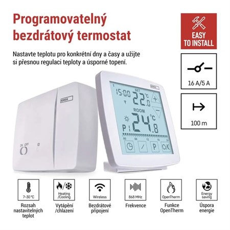 EMOS P56A11 programmable wireless thermostat OpenTherm