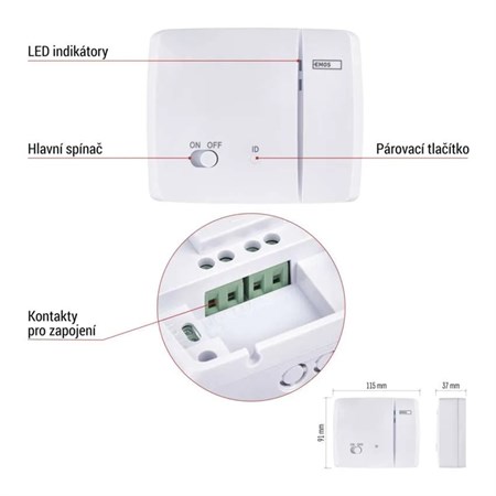 EMOS P56A11 programmable wireless thermostat OpenTherm